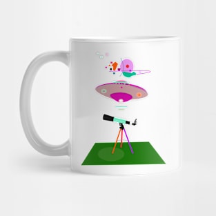 telescope and aliens Mug